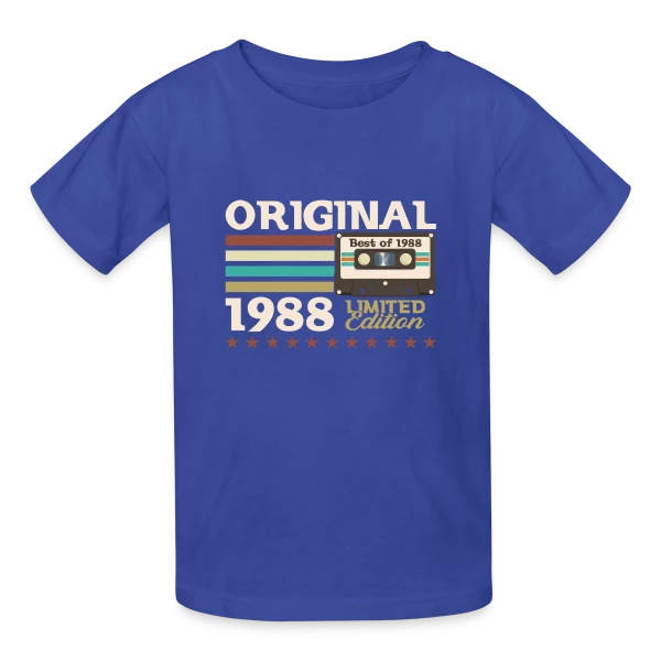 Anniversaire Vintage 1988 sur T-shirts Russell Enfant