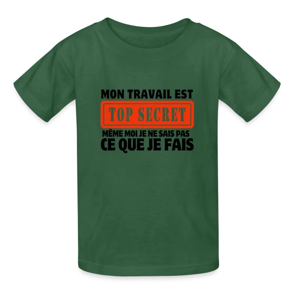Humour au Bureau : Le Travail en Dérision sur T-shirts Russell Enfant