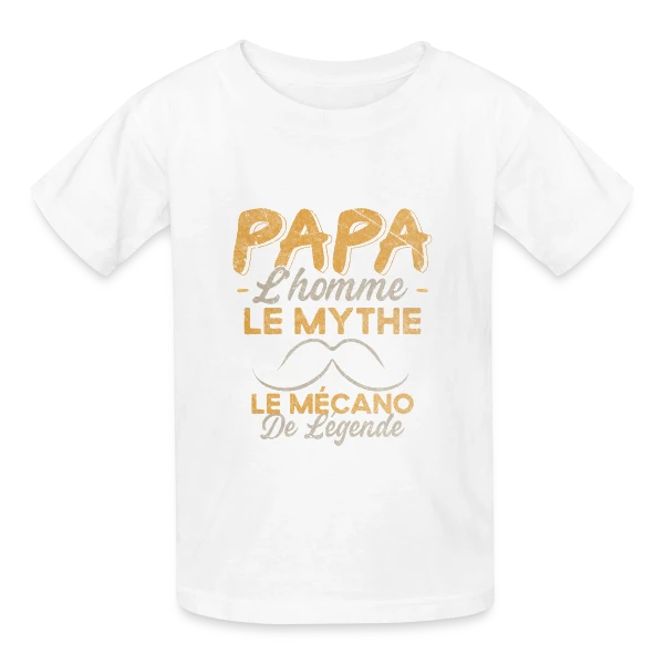 Papa Mécanicien de Légende - Humour Cadeau Atelier sur T-shirts Russell Enfant