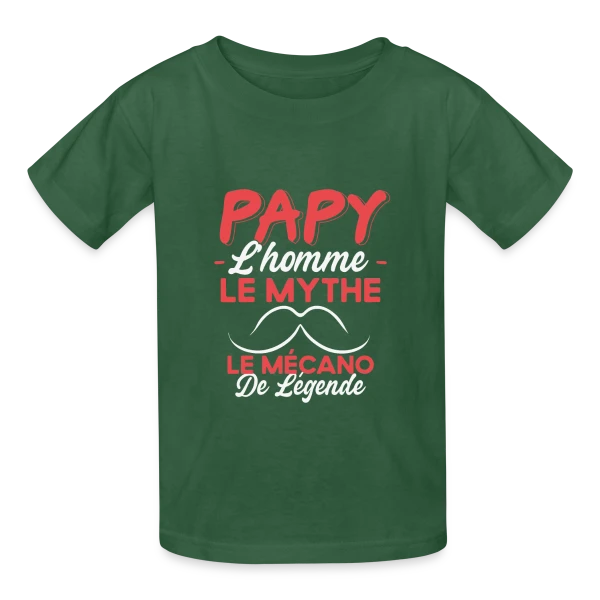 Papy Mécanicien de Légende - Humour Cadeau Passion Moteur sur T-shirts Russell Enfant