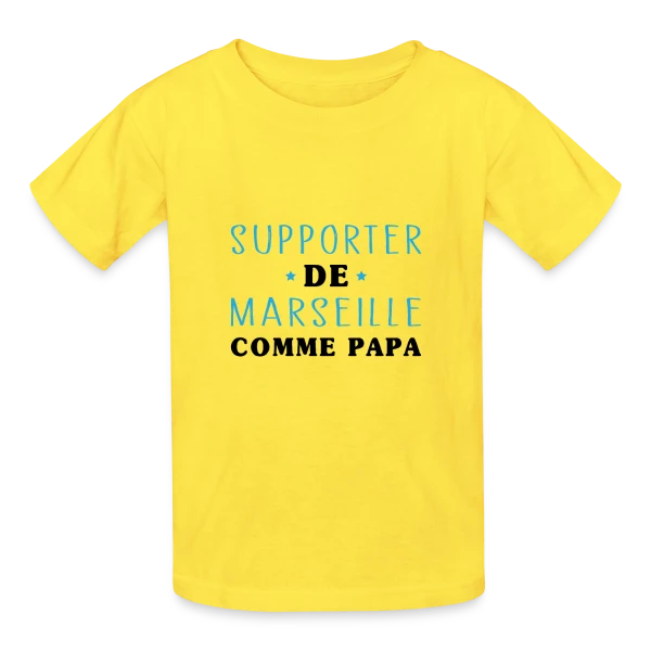 Supporter Marseillais Comme Papa sur T-shirts Russell Enfant