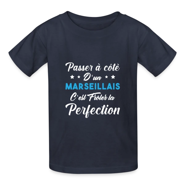 Marseillais Fier et Parfait sur T-shirts Russell Enfant