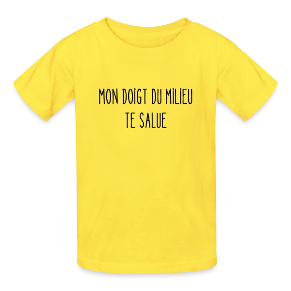Mon Doigt du Milieu Te Salue sur T-shirts Russell Enfant
