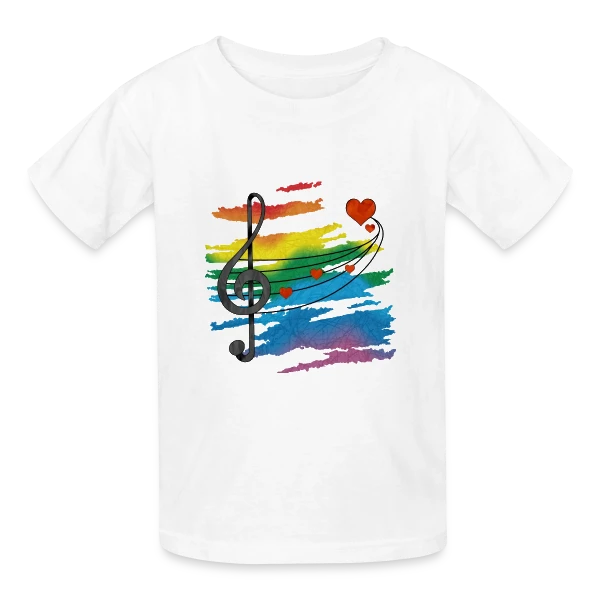 Mélodie Éternelle sur T-shirts Russell Enfant