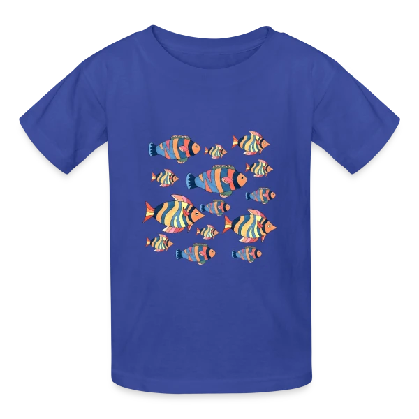 Passion Pêche : L'Esprit du Poisson sur T-shirts Russell Enfant