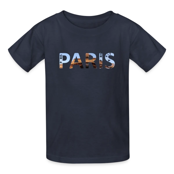 Paris Tour Eiffel sur T-shirts Russell Enfant