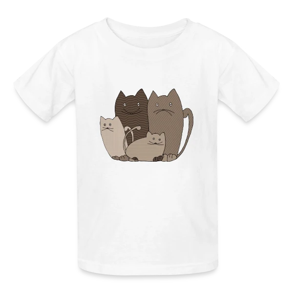 Le Chat Mignon sur T-shirts Russell Enfant