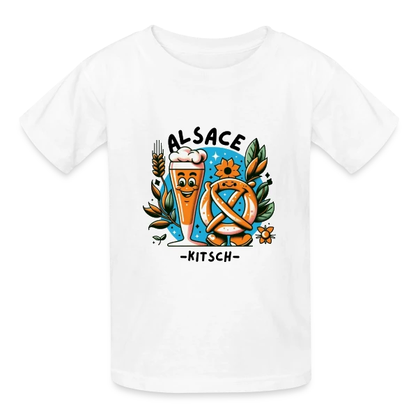Alsace Kitsch Bière Bretzel sur T-shirts Russell Enfant