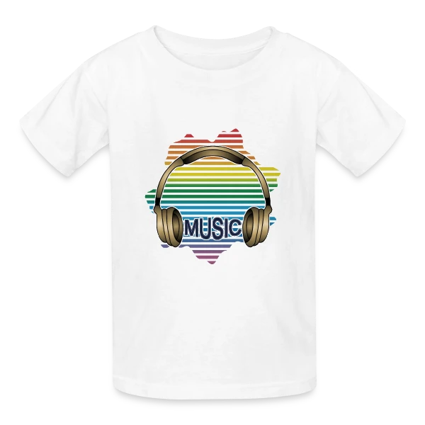 Casque Audio Stylé sur T-shirts Russell Enfant