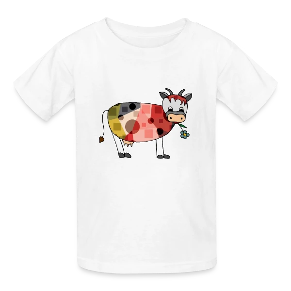 La Vache Rigolote sur T-shirts Russell Enfant