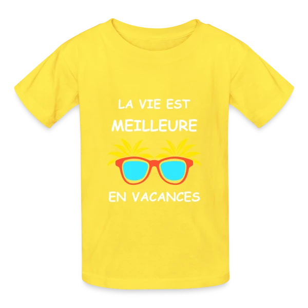 Lunettes Tropicales Soleil sur T-shirts Russell Enfant