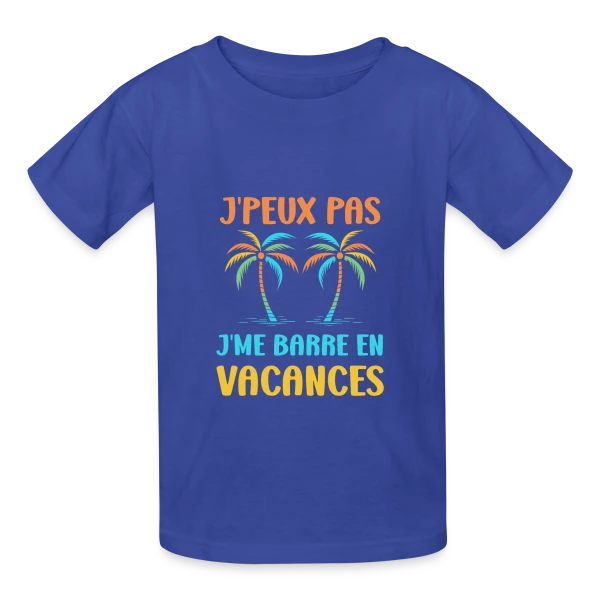 J'peux Pas, Vacances ! sur T-shirts Russell Enfant