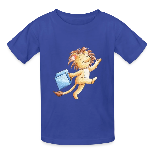 Lion Voyageur Joyeux sur T-shirts Russell Enfant