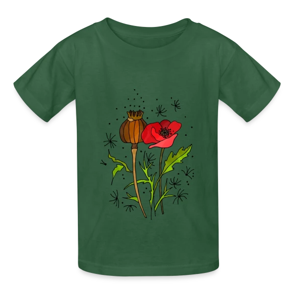 Éclat Floral sur T-shirts Russell Enfant