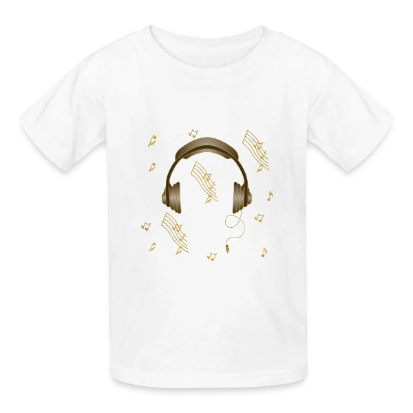 Passion Casque Audio sur T-shirts Russell Enfant