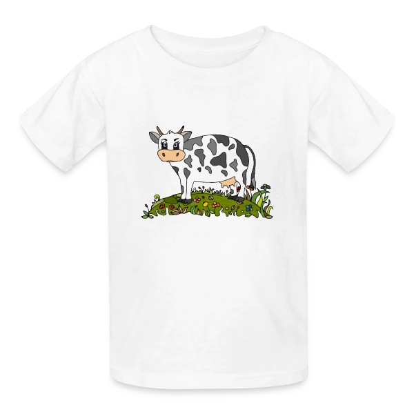 La Vache Stylée sur T-shirts Russell Enfant