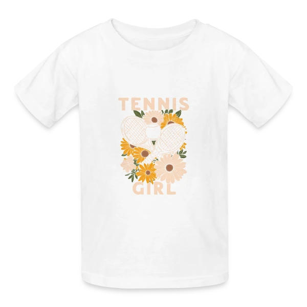 Tennis : Joueuse et Passionnée sur T-shirts Russell Enfant