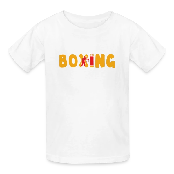 Boxing - Mon Sport, Ma Passion ! Humour Combat sur T-shirts Russell Enfant
