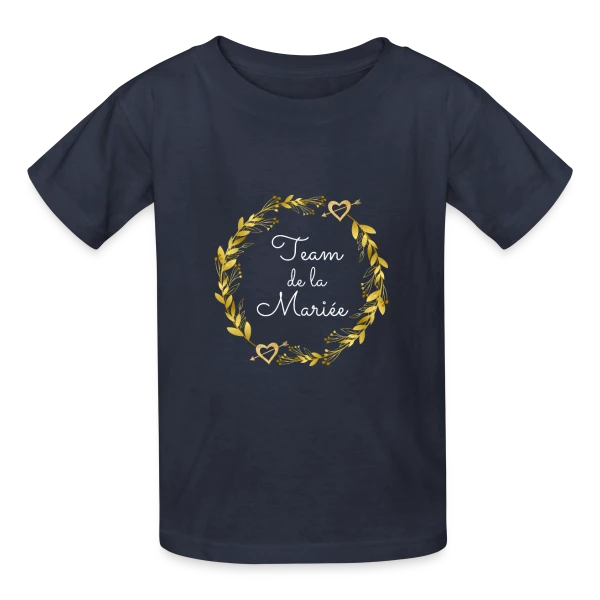 Team de la Mariée EVJF : T-shirt Couronne de Fleurs pour Enterrement de Vie de Jeune Fille sur T-shirts Russell Enfant