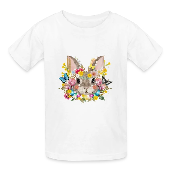 Lapin de Pâques Enchanté sur T-shirts Russell Enfant