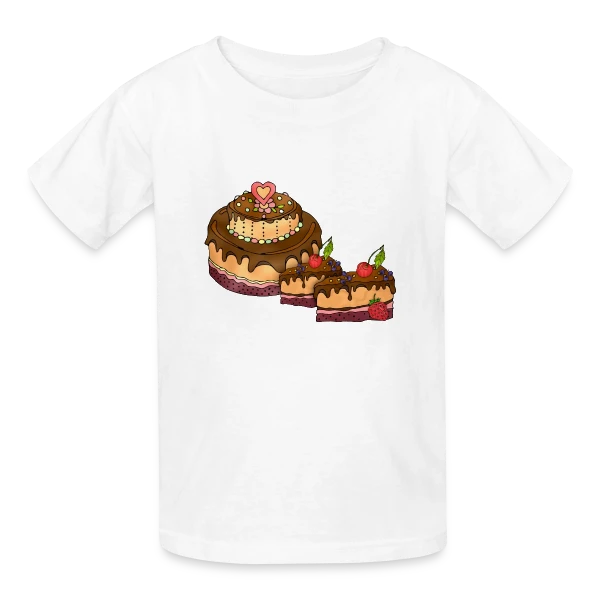 Gâteau Festif sur T-shirts Russell Enfant