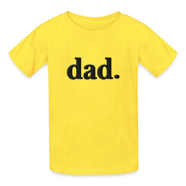 Brodé 'Dad' - Style Élégant et Minimaliste sur T-shirts Russell Enfant