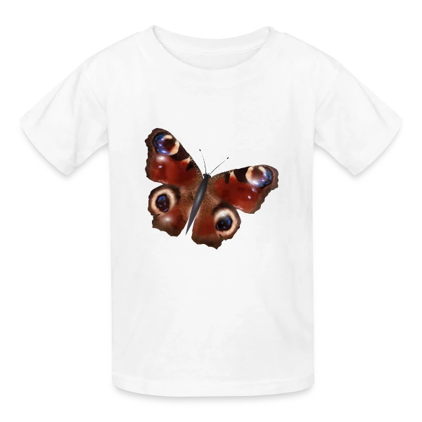 Élégance du Papillon Paon sur T-shirts Russell Enfant