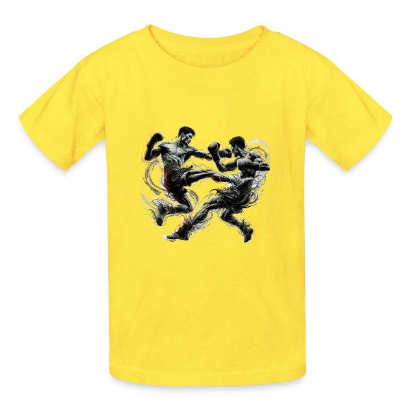 Kickboxing, Thaï Boxe, Muay Thai - Passion Combat sur T-shirts Russell Enfant