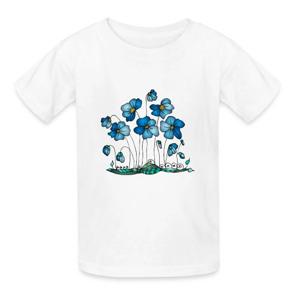 Harmonie Florale sur T-shirts Russell Enfant