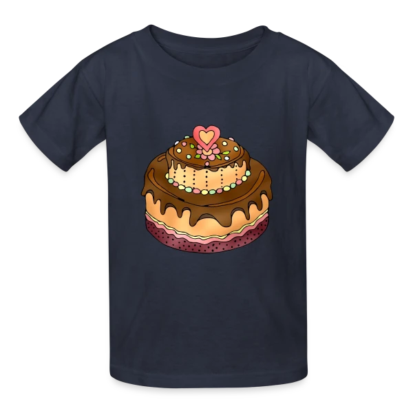 Gâteau Festif sur T-shirts Russell Enfant
