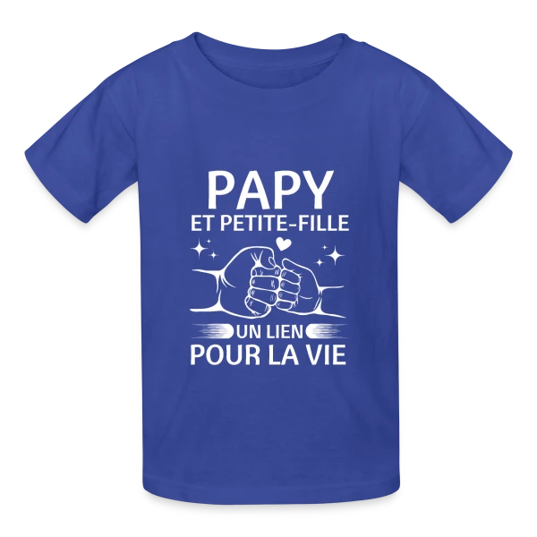 Papy et Petite-Fille - Un Lien pour la Vie sur T-shirts Russell Enfant