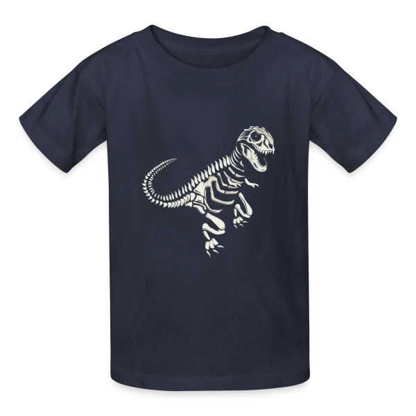 T-Rex Fossile : L'Esprit Préhistorique des Dinosaures sur T-shirts Russell Enfant