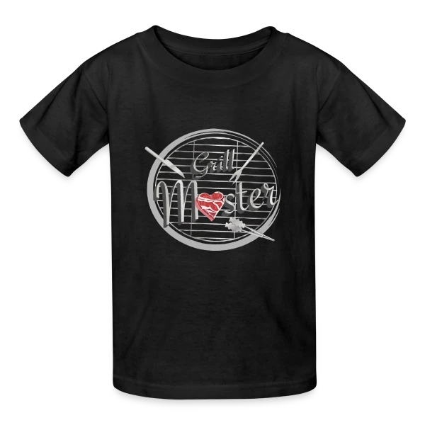 Maître du Grill Cœur sur T-shirts Russell Enfant