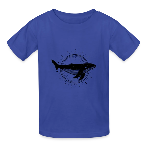 Esprit des Eaux : Baleine Protectrice sur T-shirts Russell Enfant
