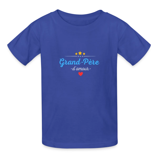 Grand-Père d'Amour : Personnalisé avec Noms des Petits-Enfants sur T-shirts Russell Enfant