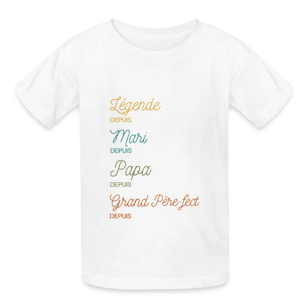 Grand Père-fect : Légende Personnalisée (Papa, Mari) sur T-shirts Russell Enfant