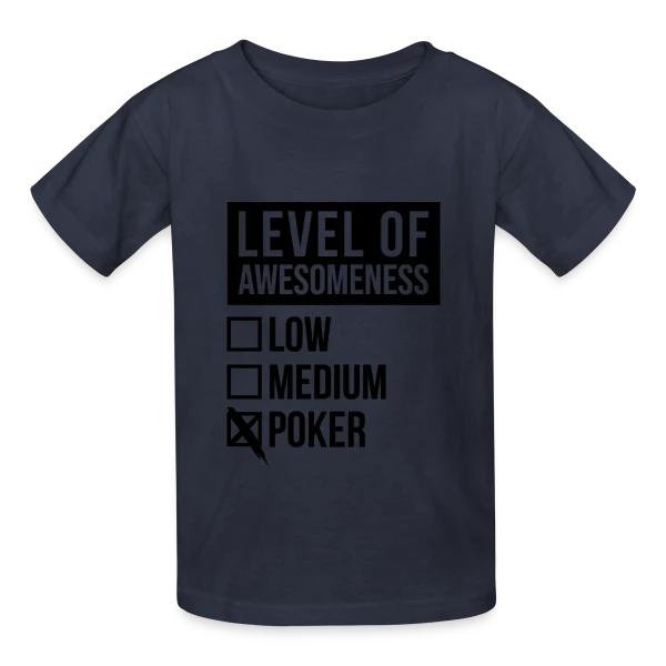 Poker Poker Poker sur T-shirts Russell Enfant
