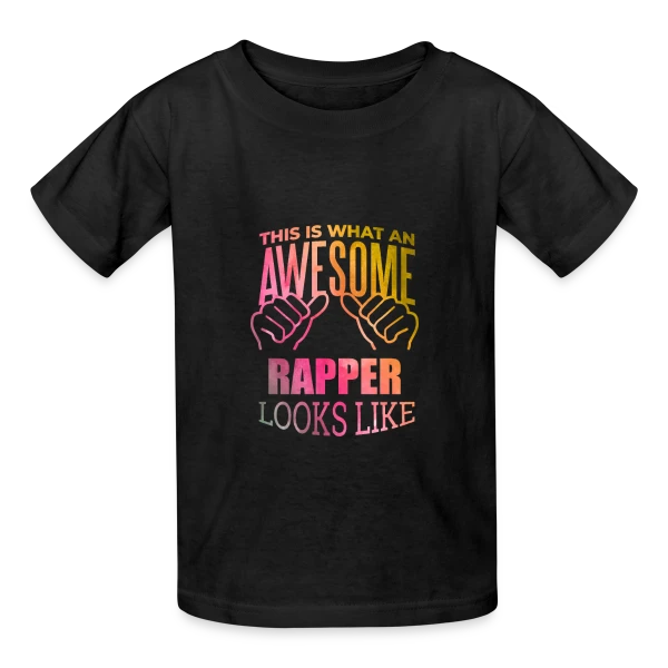 "Rap Rap Rap" Style Urbain Hip-Hop sur T-shirts Russell Enfant