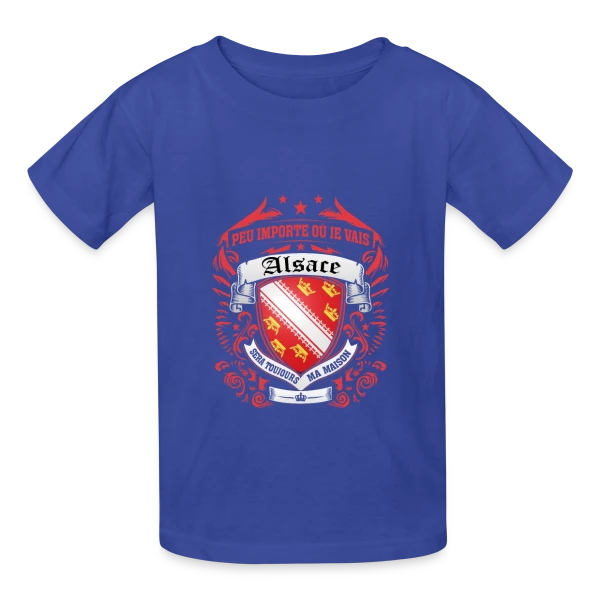 Alsace Mon Cœur Ma Maison sur T-shirts Russell Enfant