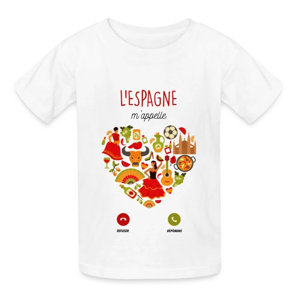 L'Espagne m'appelle : Destination soleil sur T-shirts Russell Enfant