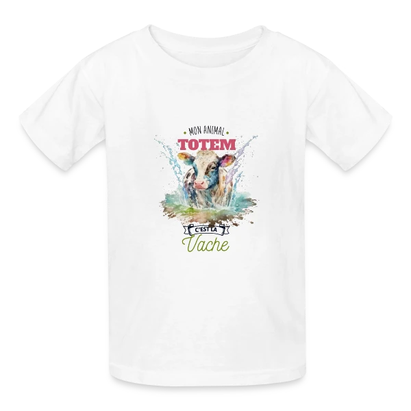 Ma Vache, Mon Animal Totem Humour sur T-shirts Russell Enfant