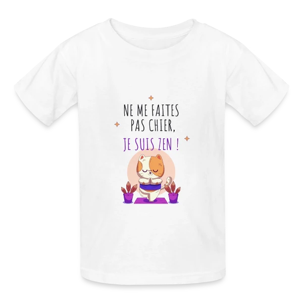 Je suis zen, ne me faites pas chier ! sur T-shirts Russell Enfant