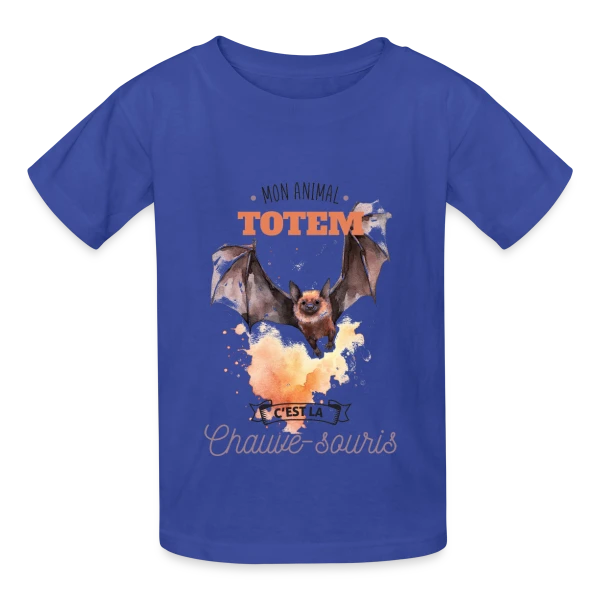 Chauve-souris Mon Animal Totem sur T-shirts Russell Enfant