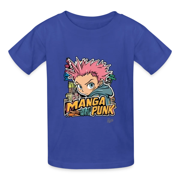 Explosion Manga Punk Japonais sur T-shirts Russell Enfant
