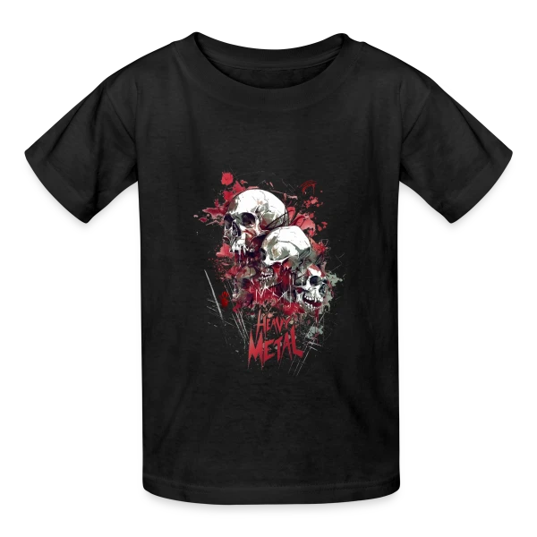 Esprit Heavy Metal sur T-shirts Russell Enfant