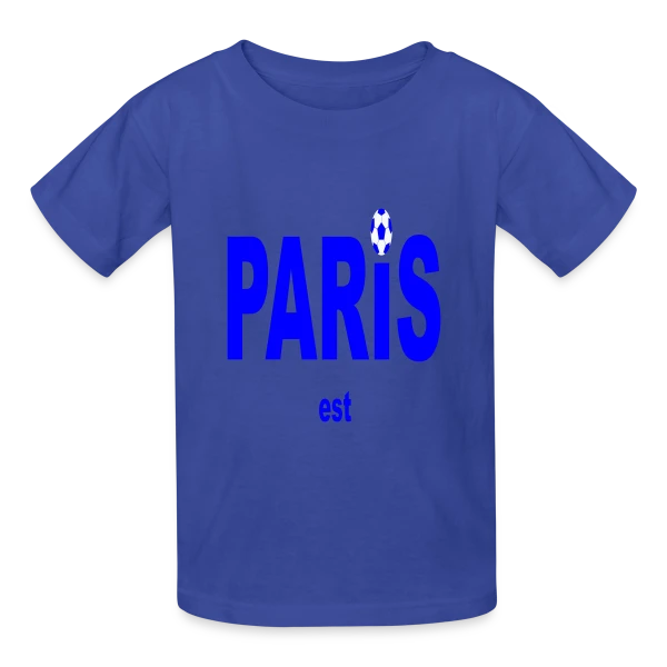 Paris Foot Passion sur T-shirts Russell Enfant