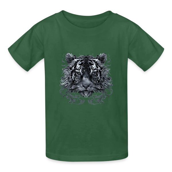 Tigre Majestueux Ornemental sur T-shirts Russell Enfant