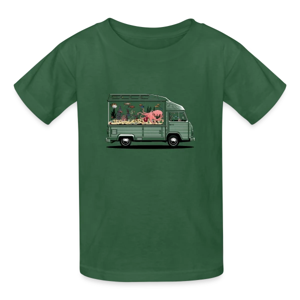 Camperarium : L'Art du Voyage Nomade sur T-shirts Russell Enfant