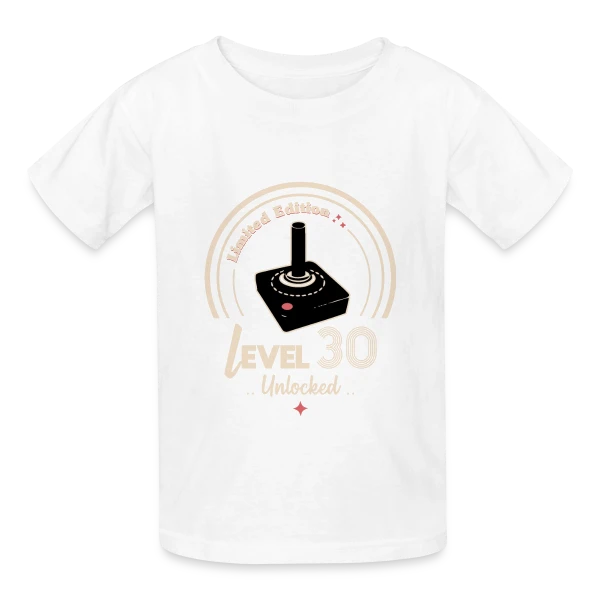 'Niveau 30 Débloqué' - Anniversaire Gamer sur T-shirts Russell Enfant