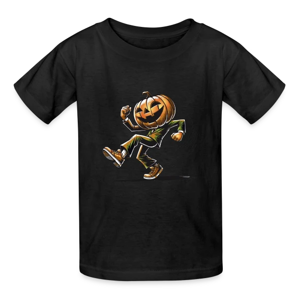 Citrouille Dansante: Humour d'Halloween sur T-shirts Russell Enfant